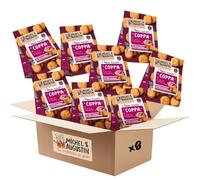 Michel & Augustin - Biscuits Apéritifs à la Coppa Corse et au Poivre Noir - Petits Biscuits Salés à la Charcuterie - 8 x 90g