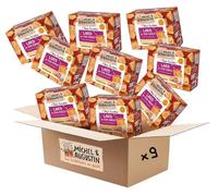 Michel & Augustin - Petits feuilletés au Lard du Sud-Ouest et pointe d’oignons - Pâte feuilletée pur beurre - Biscuit apéritif croustillant 80g x 9