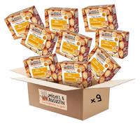 Michel & Augustin - Petits Feuilletés au Sel de Guérande IGP et Moutarde de Dijon - Pâte Pur Beurre - Format Apéritif - Très Croustillants - 80g x 9