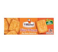 MICHEL - Biscuits Le Petit St Michel Petit Beurre ST | Onctueux et savoureux | Idéal pour le goûter | la boîte de 3x5 biscuits de 180g | LOT DE 4