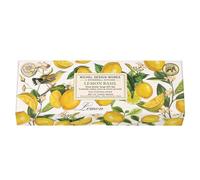 Michel Design Works Lot de 3 savons au beurre de karité fraisé au citron frais et basilic dans une boîte cadeau