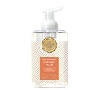 Michel Design Works Savon moussant pour les mains, pêche étincelante, joli récipient carré avec pompe