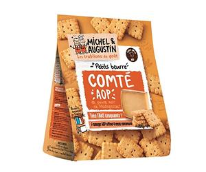 MICHEL ET AUGUSTIN - Petits Beurre Apéritifs au Comté et au Poivre de Madagascar - Petits Beurre- 100g Lot de 3