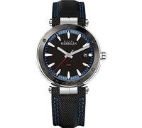 Montre Homme Michel Herbelin - 12288/AG45 - Newport 100m - Boite Acier Lunette PVD Gris - Garantie 2 Ans - Cuir Bleu