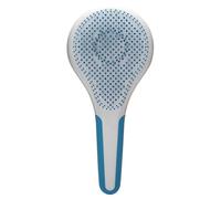 Michel Mercier Wet and Dry Hair Detangler - Soft Bristles Hair Brush - Anti-Slip Handle for Healthy Hair - Thick and Curly Hair - Blue-White - 1 pc