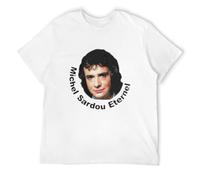 Michel Sardou Eternal Men's T-Shirt Unisex White Cotton Print Tee Shirts M