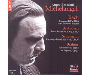 Michelangeli plays Bach, Beethoven, Schumann, Brahms