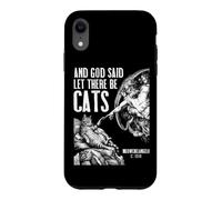 Michelangelo Création de Chats drôle Classique Dieu Amoureux des Chats Coque pour iPhone XR