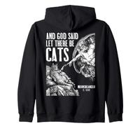Michelangelo Création de Chats drôle Classique Dieu Amoureux des Chats Sweat à Capuche