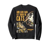 Michelangelo Création de Chats drôle Classique Dieu Amoureux des Chats Sweatshirt