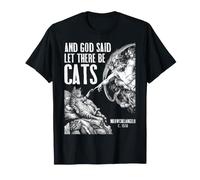Michelangelo Création de Chats drôle Classique Dieu Amoureux des Chats T-Shirt