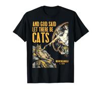 Michelangelo Création de Chats drôle Classique Dieu Amoureux des Chats T-Shirt
