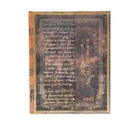 Michelangelo, Handwriting (Embellished Manuscripts Collection) Ultra 12-month Vertical Hardback Dayplanner 2025 (Wrap Closure)