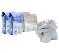 Michelangelo KIT REFILL matériaux de moulage pour 4 mains d'adultes ou d'enfants en famille ou entre amis