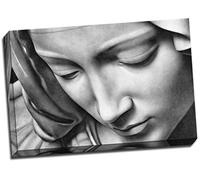 Michelangelo Vierge Marie Impression sur toile poster 76,2 x 50,8 cm A1