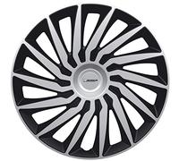Michelin 009027 Enjoliveurs 16'' Pouces - NVS Kendo Noir et Argent - Set de 4 - Design Sport et Élégant - Résistants aux Chocs - Fixation Facile - Compatibles Voitures avec Jantes Acier ou Tôle