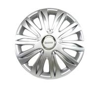 Michelin – Enjoliveurs NVS 42 – Gris/Chrome, 16 pouces, fixation par clips – Lot de 4