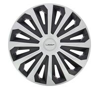 Michelin 009130 4 Enjoliveurs pour Jantes 14" Pouces - NVS 04 Bicolore Noir Gris - Effet Jante Aluminium - Résistants aux Chocs et aux Intempéries - Compatibles Voitures avec Jantes Acier ou Tôle