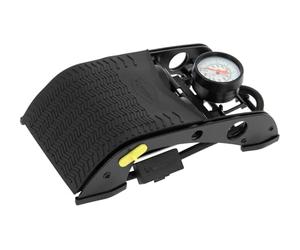 MICHELIN 009503 Pompe à Pied Double Piston avec Manomètre Analogique, 7 Bars, Flexible 80 cm - Gonfleur Vélo, Moto, Auto, Ballon - Haute Pression, Solide, Facile à Utiliser