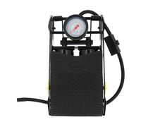 MICHELIN 009505 Pompe à Pied Double Piston avec Manomètre Homologué, 7 Bars, Flexible 80 cm - Gonfleur Vélo, Moto, Auto, Ballon - Haute Pression, Solide, Facile à Utiliser