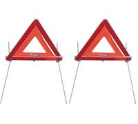 MICHELIN 009535 Triangle de Présignalisation Voiture, Surface réfélchissante Fluorescente (Lot de 2)
