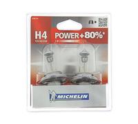 MICHELIN 2 Ampoules H4 POWER+80% 60/55W, Lampes automobiles pour feux de route et feux de croisement, Haute Luminosité