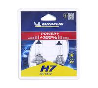 MICHELIN 2 Ampoules H7 POWER+80% 55W, Lampes automobiles pour feux de route, de croisement et antibrouillard, Haute Luminosité