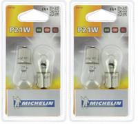 MICHELIN 2 Ampoules pour veilleuse et feu stop Poirettes P21W (Lot de 2)