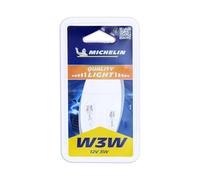 MICHELIN 2 Ampoules Voiture W3W, Wedge Base pour Les veilleuses, répétiteurs latéraux Clignotants, Plaque