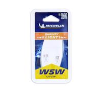 MICHELIN 2 Ampoules voiture W5W, wedge base pour les veilleuses, répétiteurs latéraux clignotants, plaque - 12V 5W T10 W2.1x9.5d