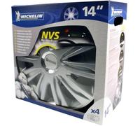 4 Enjoliveurs Gris/chrome Michelin Nvs 42 14 Pouces