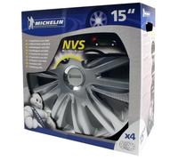 4 Enjoliveurs Gris/chrome Michelin Nvs 42 15 Pouces