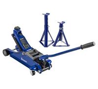 Michelin Cric hydraulique rouleur 1,8T + 2 chandelles 2T - Ht cric 105-350 mm, chandelles 266-355 mm
