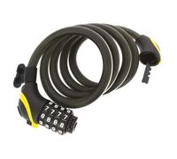 MICHELIN - Antivol Spirale à Code LED 150 cm Ø 12 mm - Code 4 Chiffres éclairé - Bande réfléchissante - Support de Fixation Inclus - Utilisation Quotidienne sécurisée.