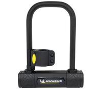 MICHELIN - Antivol U à clés 170 x 105 mm - Support inclus - Soft touch - Protection caoutchouc - Cadenas avec couvercle anti-poussière - Fixation cadre et roue - Convient à tous vélos - Poids 1.3kg