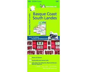 Michelin Basque Coast South Landes Zoom Map 133: Landes Sud - Cote Basque