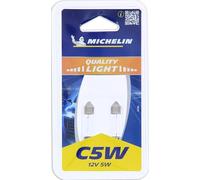 MICHELIN 2 Ampoules Navettes C5W éclairage intérieur, veilleuses et plaque