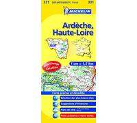 michelin - Carte departement - 331 - Ardeche, Haute-Loire - 1cm = 1.5km
