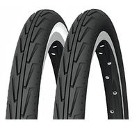 Michelin City J Confort, Pneu Vélo Junior, Tringle Rigide, Noir/Blanc, 450A, 37-390