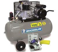 MICHELIN Compresseur 100 L bicylindre fonte 3 CV 10 bars