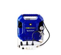 Michelin Compresseur à Air Portable MB1, Compresseur à Air sans Huile avec Tuyau Flexible de 1m, Pistolet de Gonflage Certifié CE avec Manomètre et 6 Buses, Pression Max. 8 Bar, Puissance 1.5 CV