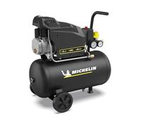 MICHELIN, Compresseur d'air MX POP AIR 24-2 L, réservoir 24 litres avec roues, moteur de 2 hp, pression maximale 8 bar, débit d'air 195 l/min