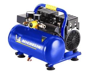 MICHELIN Compresseur d'Air Portatif Silencieux MX6/1 - Cuve 6 Litres - Sans Huile - Moteur 1 cv - Pression Maximale 8 bar - Débit d'Air 106 l/min - 6.4 m³/h - 59 dB(A) LpA 4m - 78 dB(A) LwA