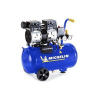 MICHELIN Compresseur d'Air Silencieux MX24/1 - Cuve 24 Litres - Sans Huile - Moteur 1 cv - Pression Maximale 8 bar - Débit d'Air 106 l/min - 6.4 m³/h - 59 dB(A) LpA 4m - 78 dB(A) LwA