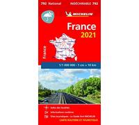 Michelin Frankreich 2021 (Widerstandsfähig). Straßen- Und Tourismuskarte 1:1.000.000