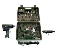 MICHELIN Kit outils pneumatiques à air comprimé 66 pcs, incluant Visseuse, Clé à Cliquet universelle et Meuleuse droite