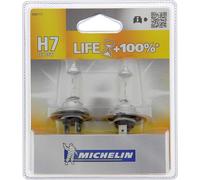 Michelin Life +100% H7 12V 55W Ampoules Halogènes Lot de 2 Longue Durée