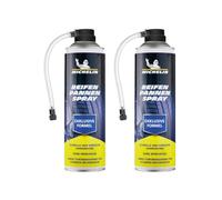 MICHELIN Lot de 2 flacons de 500 ml de produit anti-crevaison pour réparation rapide des trous dans les pneus sans outils 500 ml | Voitures, petits SUV et caravanes