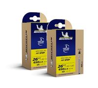 MICHELIN - Lot de Deux Chambres à Air AIRSTOP - Excellente Résistance aux Crevaisons - Idéale pour Vélos City, Route et Piste, VTT, remorque