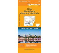 Michelin Carte Mid-Atlantic Allegheny Highlands – États-Unis Atlantique centre 582